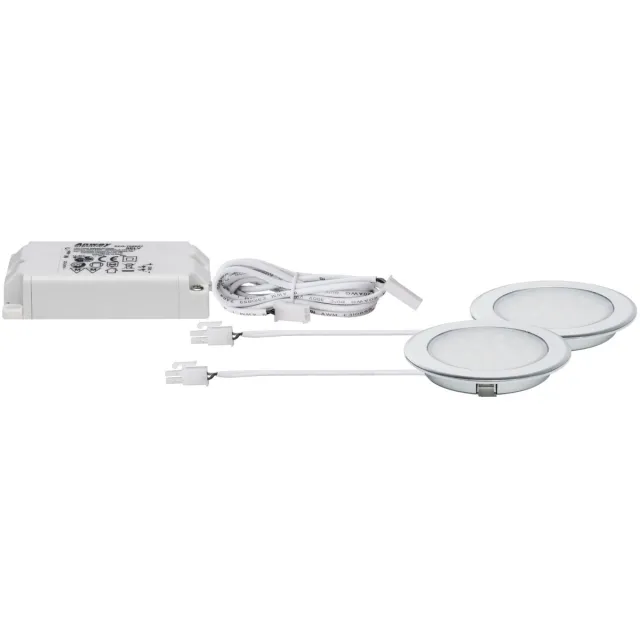 Paulmann LED-meubelinbouwlampen Spiegelkast rond 65 mm 2x2,5W 2x180lm 230/12V 3000K Chroom