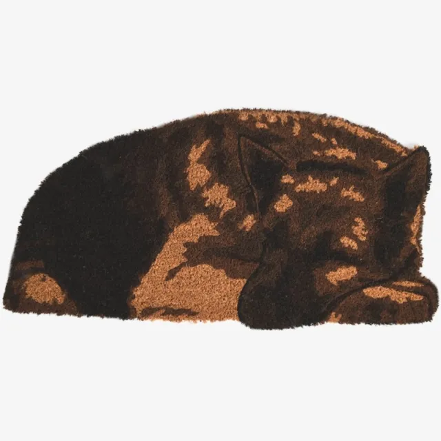 Esschert Design Deurmat - Kokosmat - Slapende Herdershond Waakhond bruintinten herdershond