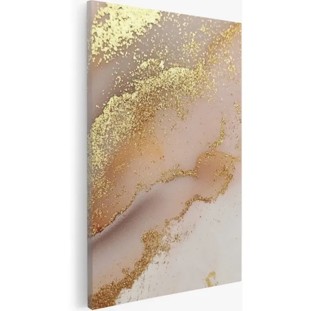 Saammp Canvas Schilderij - Marmer - Pastel - Abstract kunstwerk - 20x30 - Foto op canvas - Wanddecoratie - Muurdecoratie Woonkamer - Slaapkamer decoratie - Canvas Print Multicolor