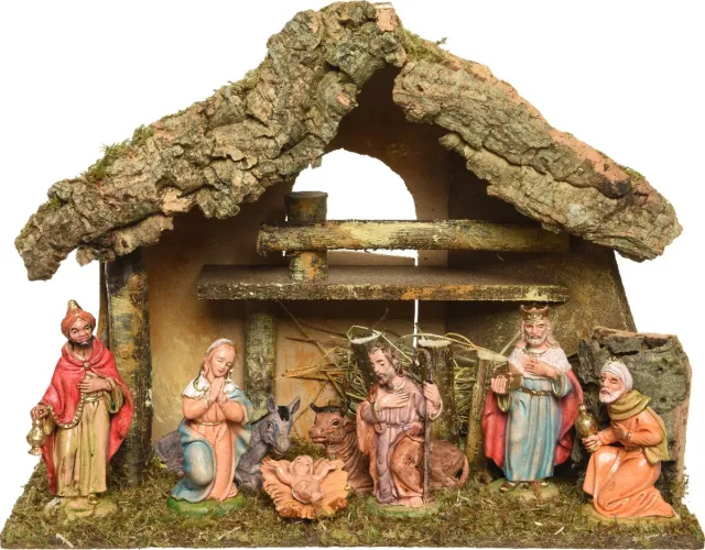 HHCP Kerststal - 38x18x29 - Polyester Multi