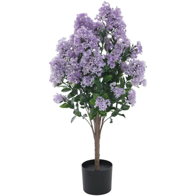 MCW Kunstsering MCW-Q87, kunstsering, decoratieve plant, kunstboom, kunstplant, voor buiten, polyethyleen, 95x40x40 cm ~ paars