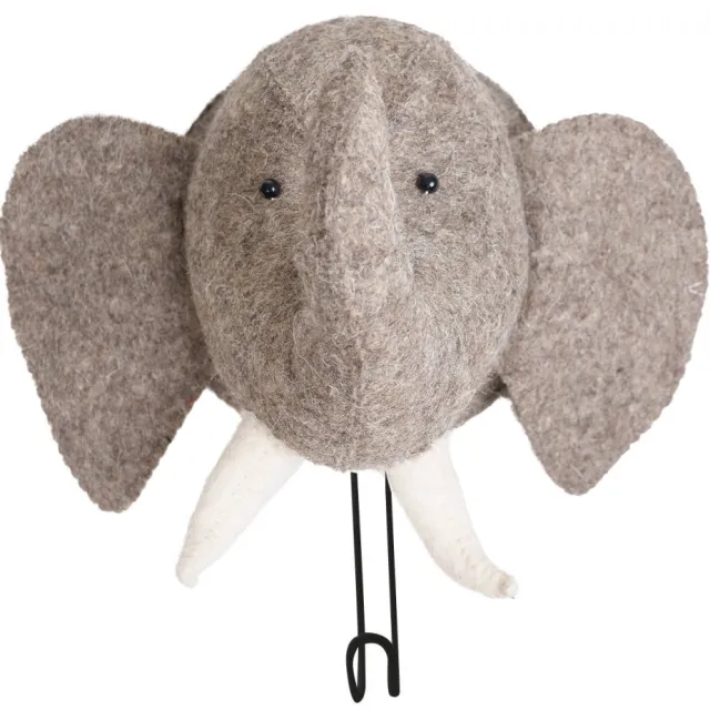 Kidsdepot Olifant wandhaak (kapstok), grijs