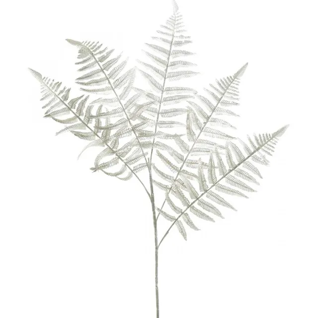 Viana Decoratievaren kunstplant varenblad kunstvaren wit L78cm