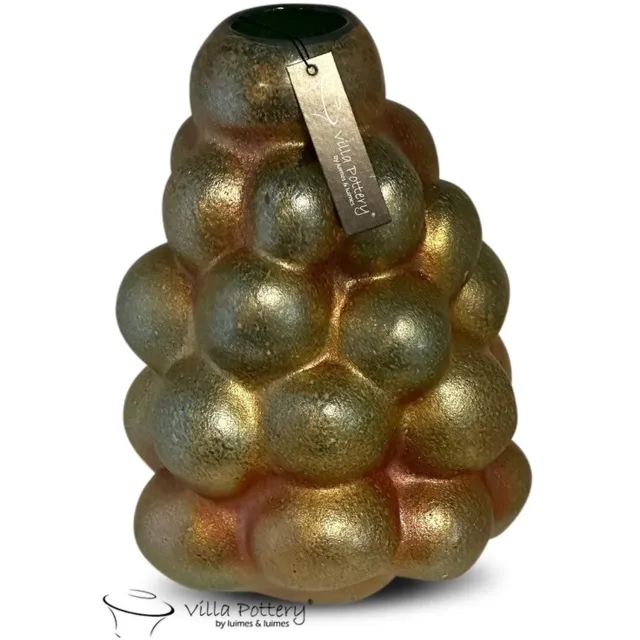 Villa Pottery Bubble Goud Glass 23 x 31 wit