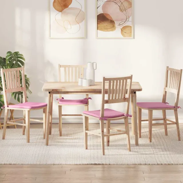 vidaXL Zitkussens 4 st Stof Roze 40 x 40 x 3 cm