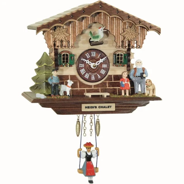 Engstler 1893 SQ - Wandklok met schommel - Quartz meerkleurig