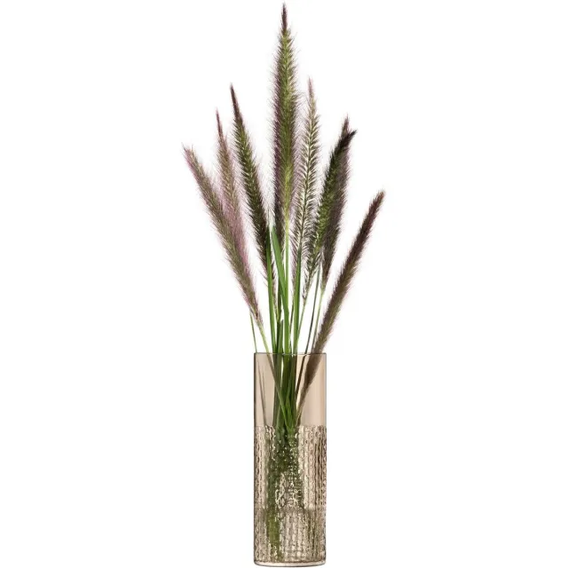 L.S.A. Wicker Vaas - 20,6 cm Hoog - Taupe Taupe, Blauw