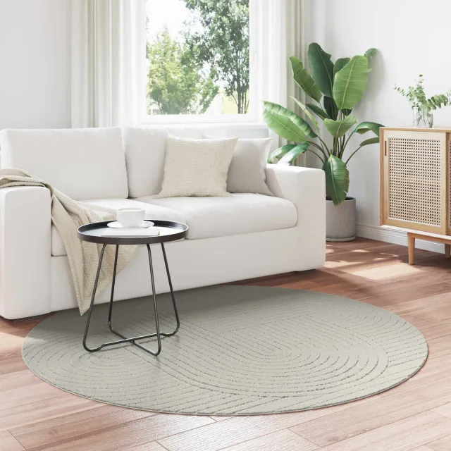 vidaXL Binnen- en buitentapijt PALMERAS Groen Ø 200 CM Polyester, foto 2