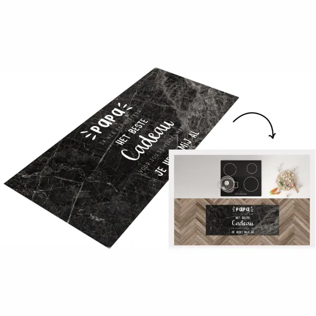 KitchenYeah Keukenloper - Loper keuken - Quote - Cadeau man - Spreuken - Papa - Het beste cadeau - Keukenloper vinyl Multicolor