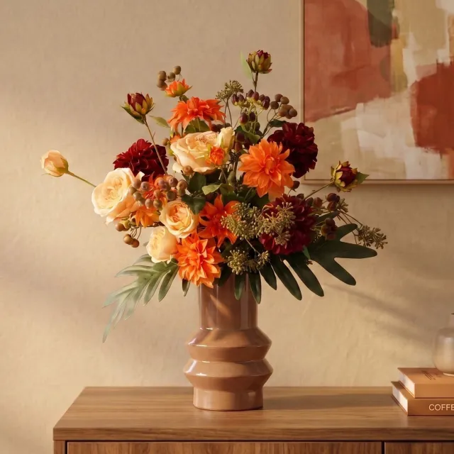 maxifleur Kunstplanten Kunst herfstboeket Tina Chicago 60cm Meerkleurig