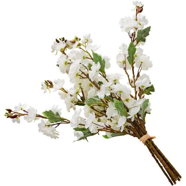 Loberon Decoratieve bloem set van 6 Bellévaut crème/bruin