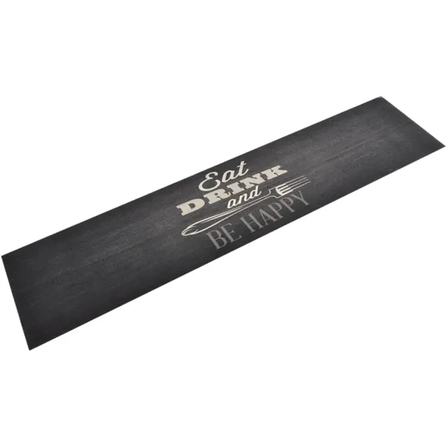 vidaXL Keukenmat wasbaar keukenprint 60x300 cm fluweel zwart Meerkleurig