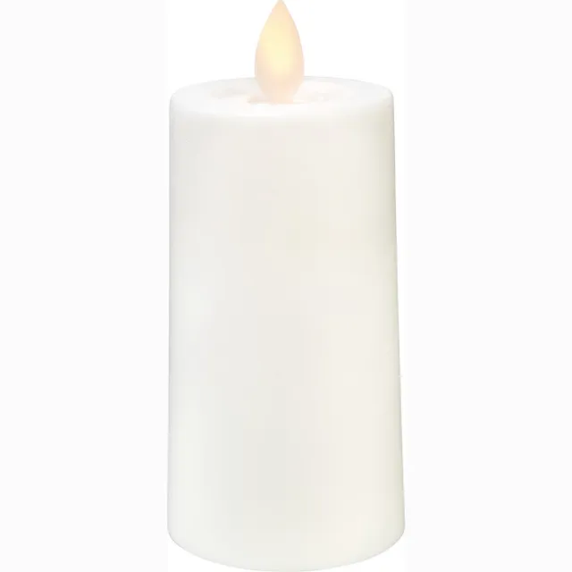Star Trading Kaars M-Twinkle, Staalkaars, Wit, Buiten, LED, Tijdschakelaar, Warm geel, Flikkerend, 11,5 cm