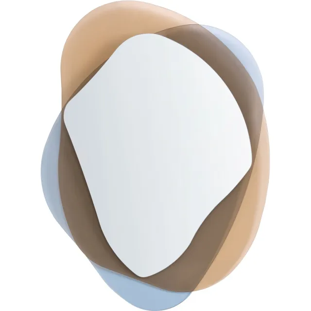 Beliani CHARLIEU - Wandspiegel - Bruin - Glas