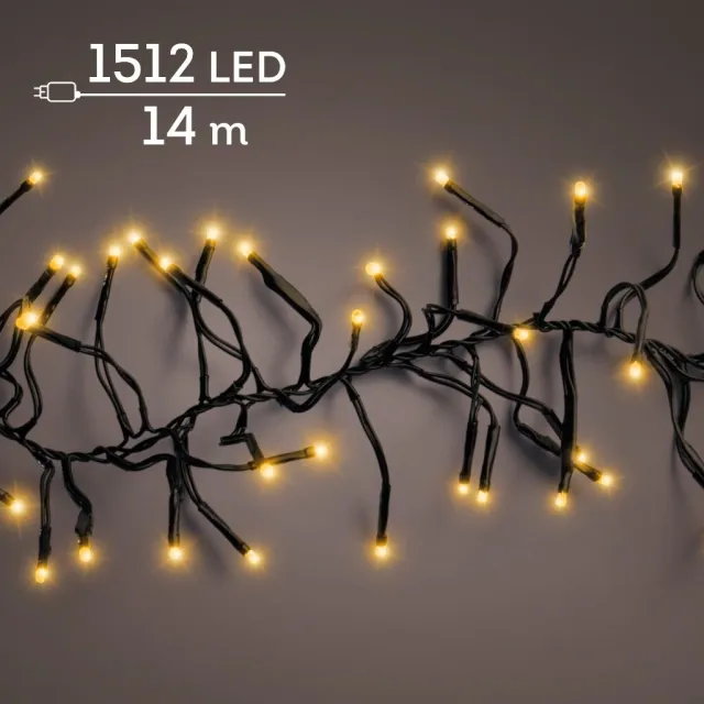 Lumineo Clusterverlichting led 1512 lampjes klassiek warm