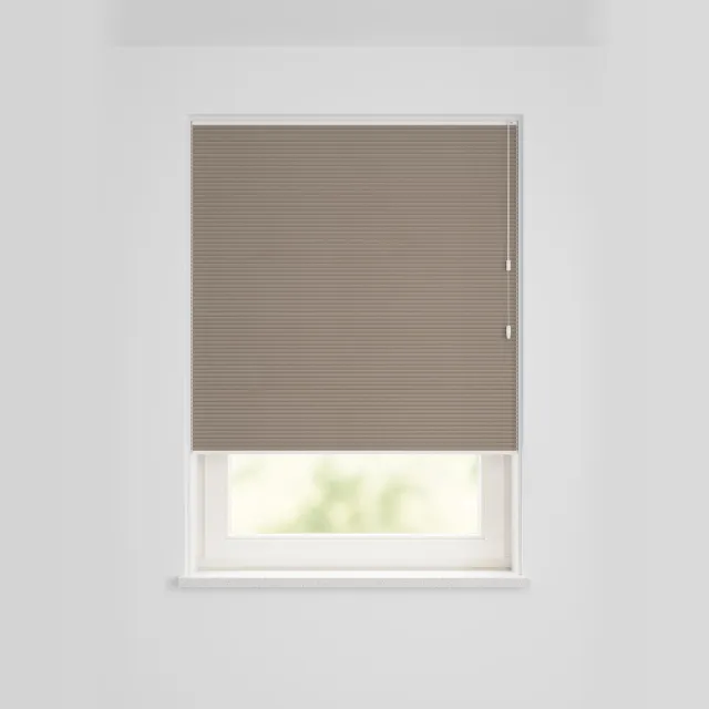 HEMA Plissé Dubbel Verduisterend Uni Taupe (taupe)