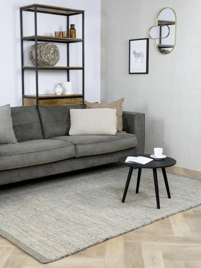 home collection MOMO Rugs - Teppe Grey White Vloerkleed - 140x200 cm - Rechthoekig - Laagpolig, Structuur Tapijt - Industrieel, Landelijk, Scandinavisch - Grijs, Wit