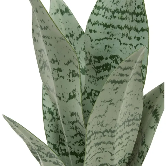 Atmosphera Kunstplant Sansevieria Chéri met keramische pot - Ø12xH38cm - Oker Groen