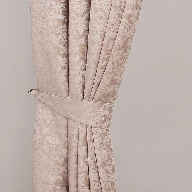 Homescapes Tiebacks voor fluwelen jacquard thermische gordijnlatten, set van 2 Latte Zand