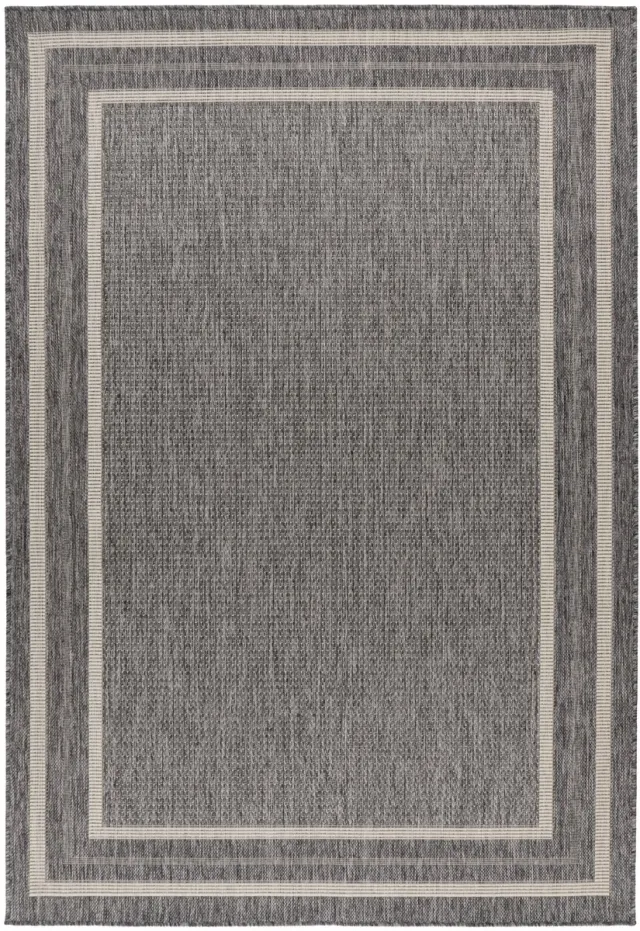 Padiro design laagpolig vloerkleed 200 x 290 cm - lichtgrijs - modern geometrisch patroon - voor binnen en buiten - voor vloerverwarming - van polypropyleen