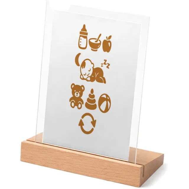 Mr Cadeautjes Glasframe met vaste tekst - design Een vergelijkbare ritmegrap met een andere dagindeling en ee | cadeau Wit