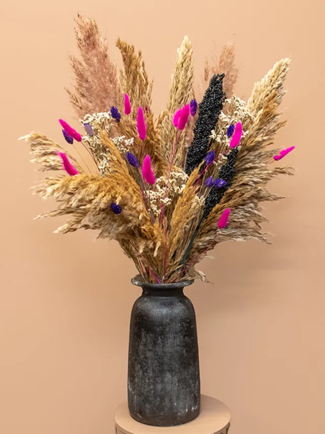 Roselin Deco Droogboeket Debby - Pampas - Droogbloemen - Droogboeket Groen
