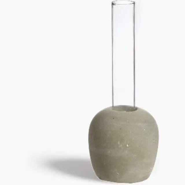 Leeff Vaasje Maud S - beton - glas Grijs