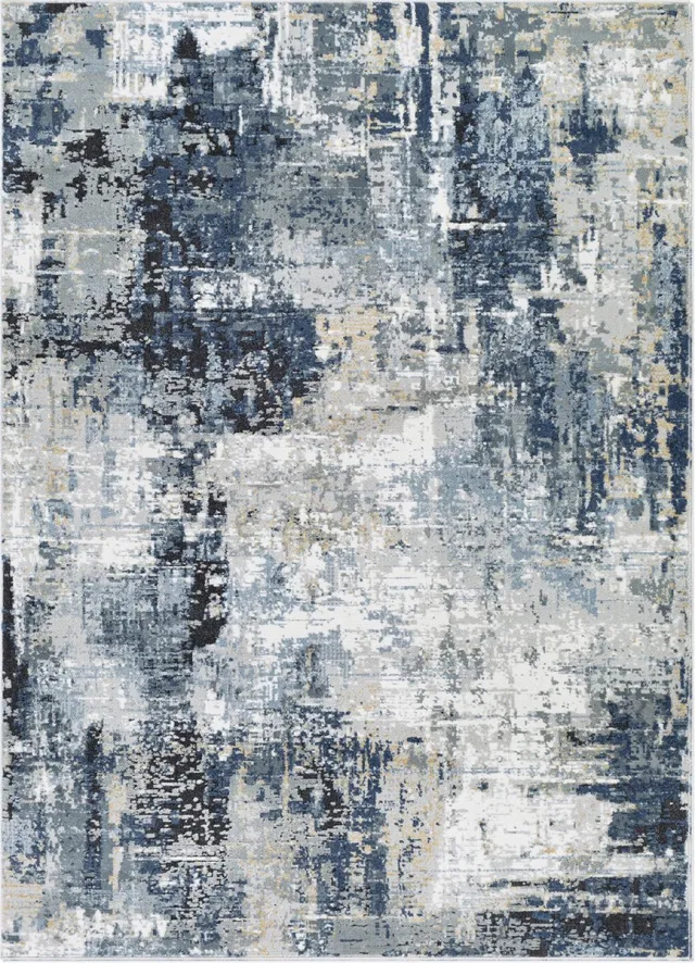 Surya Lena vloerkleed modern abstract blauw