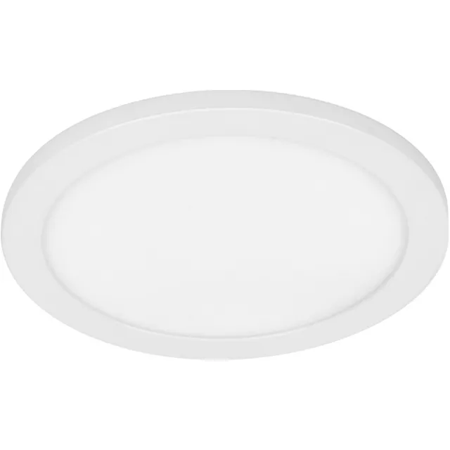 Osram Essential LED Downlight Zij-Hoofdlamp 225mm 24W, inbouwspot warm wit 3000K, plafondspot aluminium wit