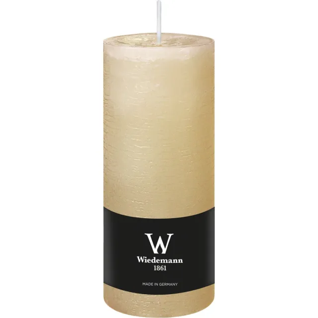 Wiedemann Cilinderkaars/stompkaars - rustieke kaars - creme wit - 7 x 16 cm - 66 branduren