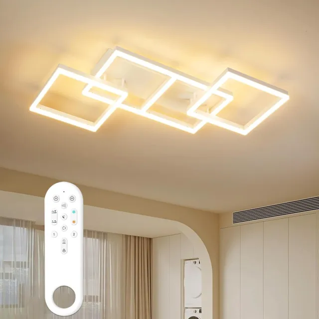 ANTENLICHT LED Plafondlamp - Plafonniere - Modern - Binnenverlichting-Dimbaar 3 staps - Hal slaapkamer lamp 3000K-6500K - 7200LM - 75W - Met Afstandsbediening Wit-1