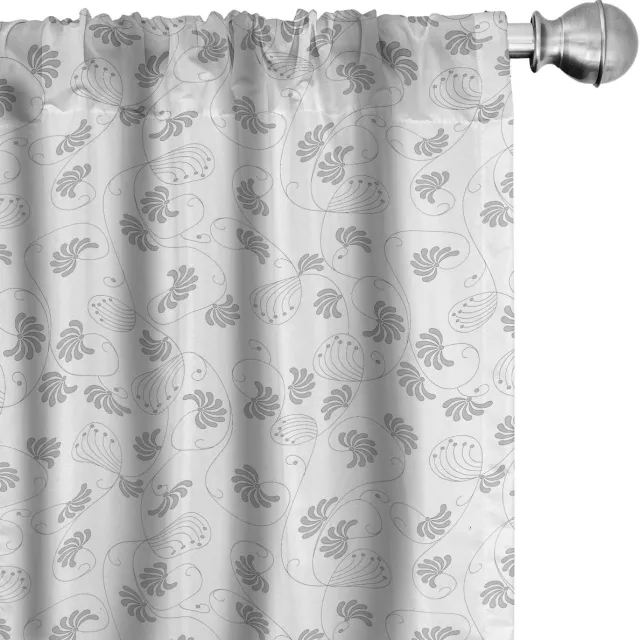 ABAKUHAUS Grijs-Wit Gordijnen – 2-delig Paneelgordijn, halfdonker, 75x245 cm Lichtgrijs