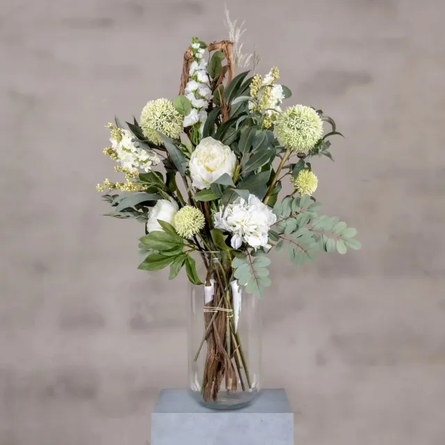Decoratietakken Kunstbloemen boeket - Elegance - 80 cm - Zijden bloemen - Onderhoudsvrij Groen