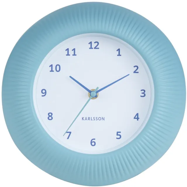 Karlsson Wandklok Tender Rib - Mistig blauw - Ø25cm - Wandklok Scandinavisch