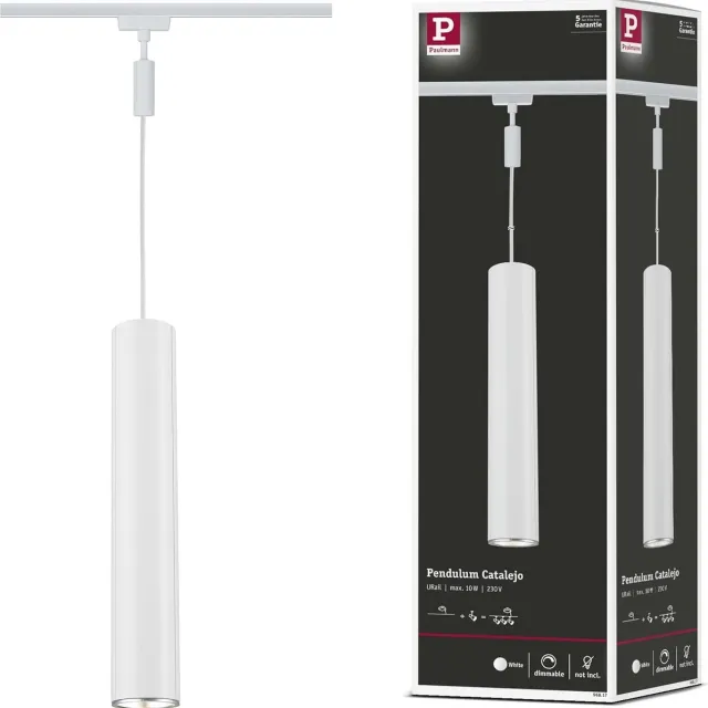 Paulmann 94888 URail Catalejo hanglamp GU10 max. 10W 230V Signaalwit railsysteem - Lamp vrij te kiezen