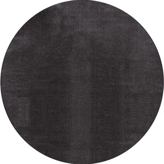 Mia´s Teppiche Mia’s Teppiche Taos – superzacht kortflor vloerkleed met antislip rug, wasbaar, Antraciet, 160 cm rond