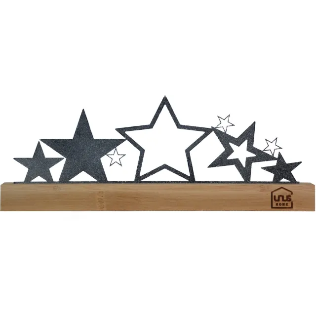 UNUS Stander Ster kerstdecoratie metaal winterdecoratie Zwart