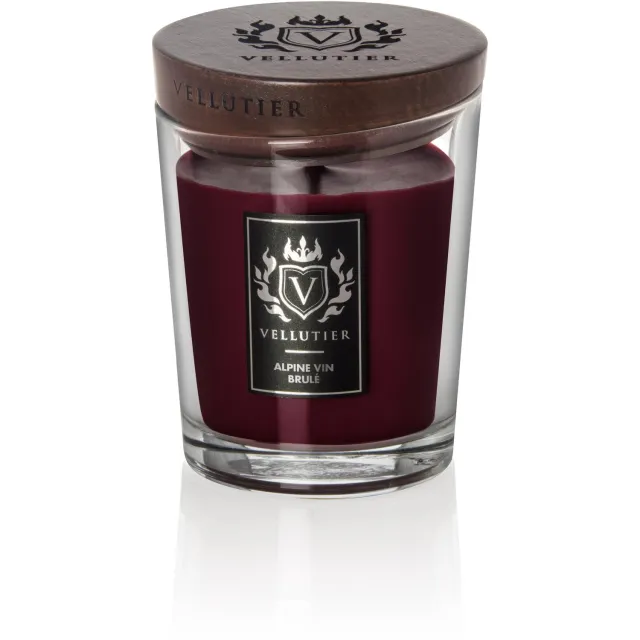 Vellutier Geurkaars Medium Alpine Vin Brulé - 12 cm / ø 9 cm Rood donker