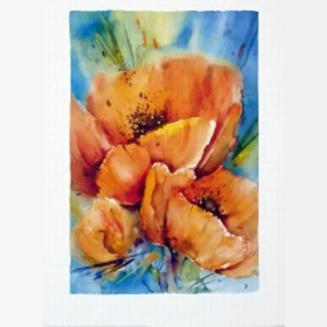 Verkerke poster Verkerke Jan Kooistra - Poppies Blues 50 x 70 diverse kleuren