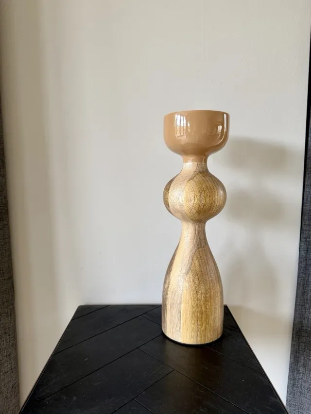 Life Deco Candle Holder Ochre 12x12x39cm Beige