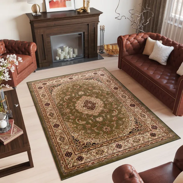 Tapiso Yesemek Vloerkleed Perzisch Oosters Groen Tapijt Maat- 200x300