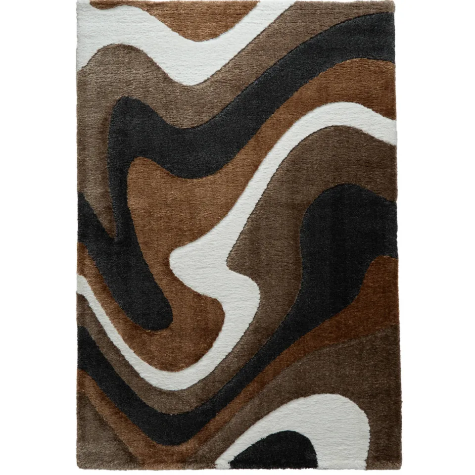 Studio LIVIT vloerkleed zwart bruin wit zwart/bruin/wit
