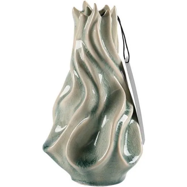 Villa Pottery Blauwe Vaas Tortile 10x18