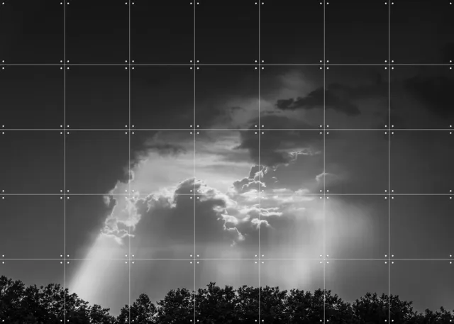 IXXI In the Cloud, Photolovers - 140 x 100 cm - Grote wanddecoratie en posters - Fotografie, Slaapkamer, Woonkamer, Wolken, Natuur, Lucht Zwart / Zwart en wit / Monochroom