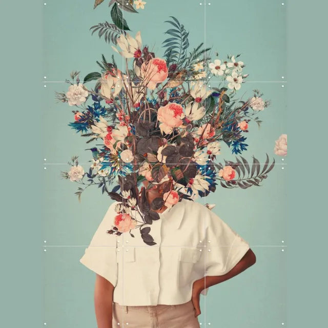 IXXI Thank God It's Spring, Frank Moth - 60 x 80 cm - Grote wanddecoratie en posters - Grafisch Ontwerp, Digitale Kunst, Collage, Fotografie, Gemengde Roze