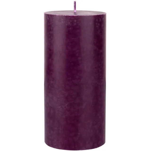 Duni cilinderkaarsen/stompkaarsen - paars - 15 x 7 cm - 50 branduren - geurloze kaarsen