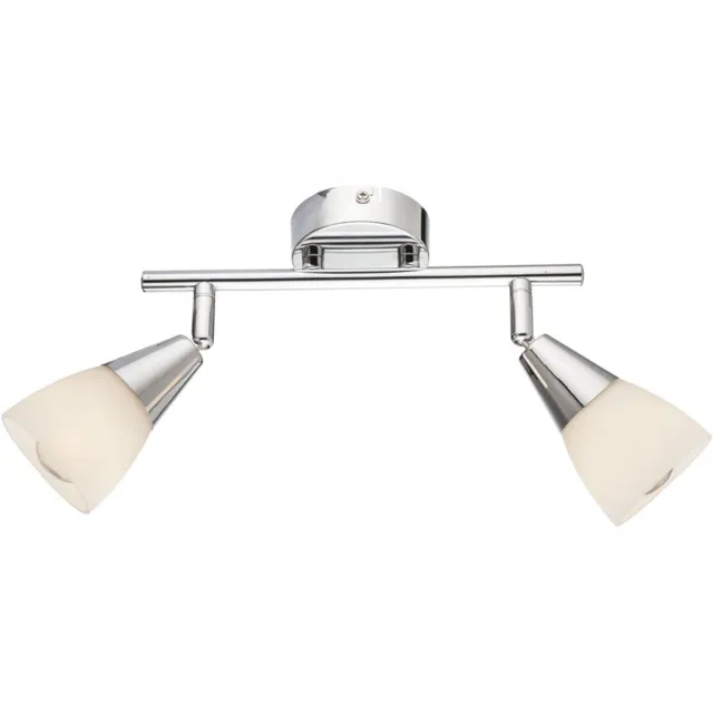Globo Plafondlamp Plafondspot Slaapkamerlamp Verstelbaar Zilver Glas L 25 cm