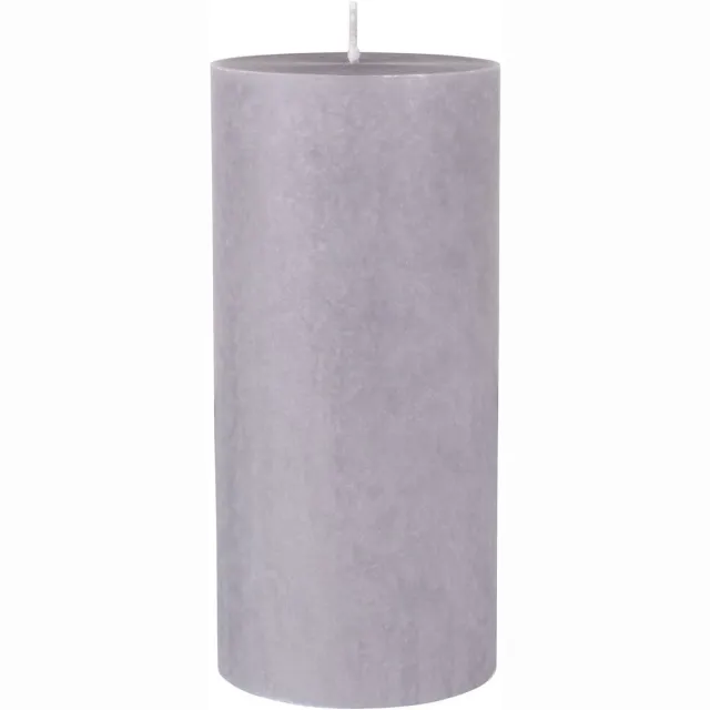 Duni Grijze cilinderkaarsen/stompkaarsen 15 x 7 cm 50 branduren - geurloze kaarsen grijs