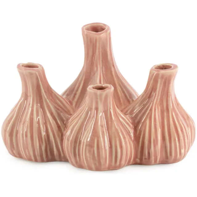 homebound by ky Aardewerk tulpenvaas Garlic roze | tulpenvaas | 19,5x15,5x14,5cm
