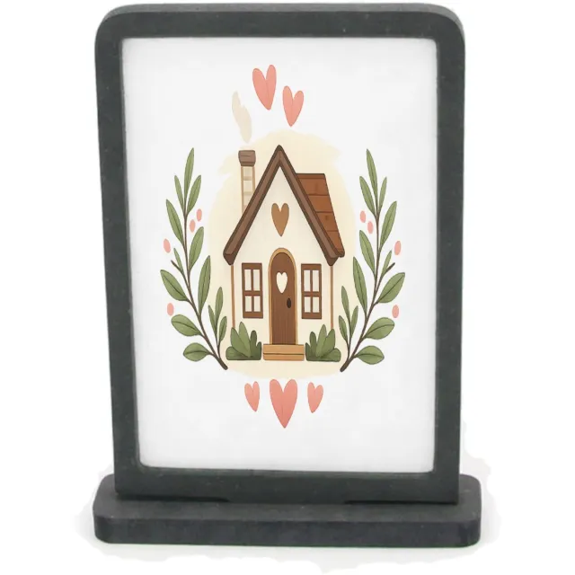 Mr Cadeautjes Houten fotolijst rechthoek met MDF inleg - design Gezellige keukenposter met liefdevolle huiselijke boodschap | cadeau Wit